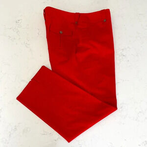Jones New York Signature Petite Stretch Ankle Length Cotton Pants Red 12P NWOT